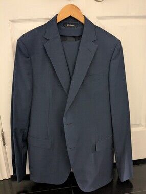 Z Zegna Navy Blue Suit